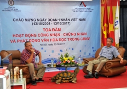 VinaCert collaborated with AOSC to organize a meeting on Vietnam Entrepreneur’s Day (14/10/2017)