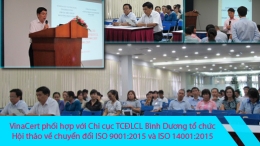 VinaCert incoporated with Binh Duong Standards, Metrology and Quality Branch to organize a Seminar on converting ISO 9001: 2015 and ISO 14001: 2015